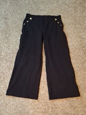 Spanx Button Pull On Wide Leg Pants
